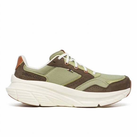 NEW SAUCONY men's guide metro sneakers in mosstone